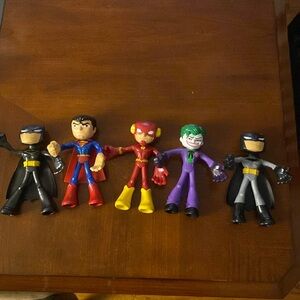 Batman’s, Jokerr, Supermanrman and Flash characters